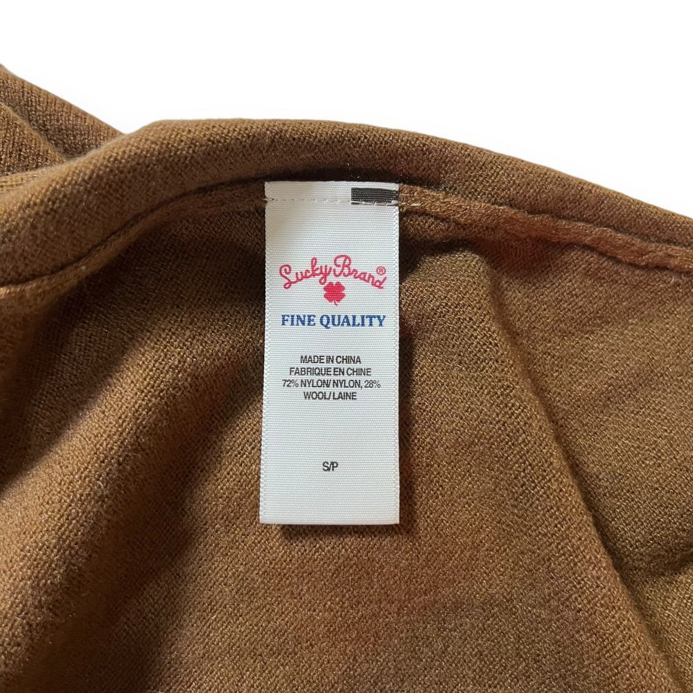 Lucky Brand Wool‎ Blend Ombré Sweater Fine Quality Brown Cream Women's Small - Picture 5 of 7